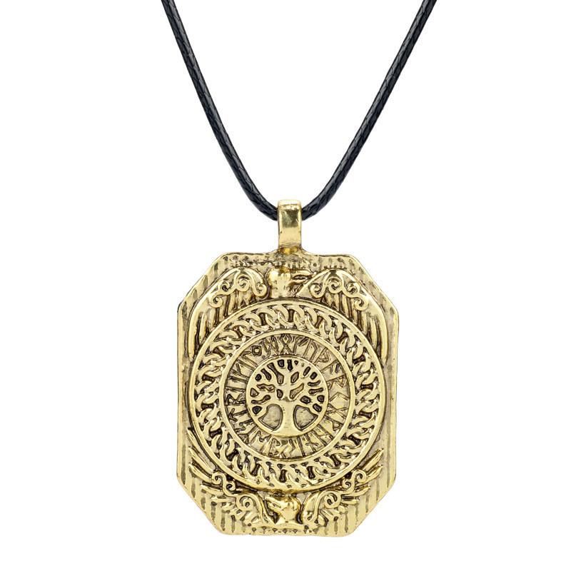 Nordic Jewelry Viking With Geometric Pendant And Electroplated Alloy For Gift For Travelers