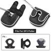 Mallet Putter Head Cover Black Style Magnetic Closure Compatible with LAB DF3 Putter Made of Premium PU Leather