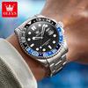 OLEVS 3610 Mens Watch Stainless Steel Date Quartz Watch Waterproof Luminous Sports Watches Man Box Gifts Original Reloj