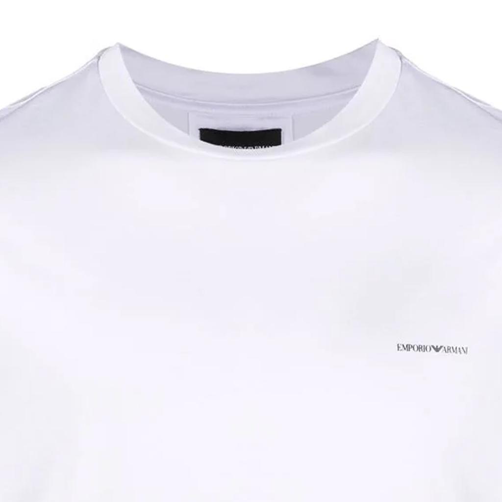 Emporio Armani Armani Ss22 Letter Print Pullover Round Neck Short Sleeve T-Shirt Men Tops White 8N1TD81JUVZ0100