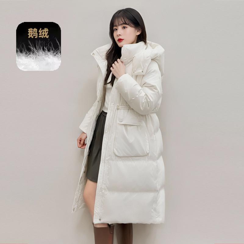 Clearance goose down jacket extremely cold Pinghu new down jacket women's clothing medium and long goose down winter women's clothing