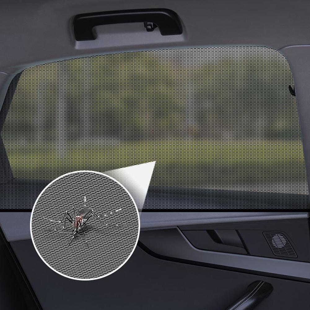 UV Protection Car Curtain Rear Side Window Sunshade Cover Repellent Mosquito Mesh Net Mesh Car Mosquito Net Auto Accessories