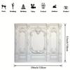 Elegant White European Stone Wall Backdrop for Parties, Weddings