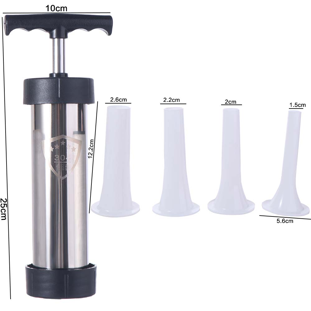 Edelstahl Wurstmaschine Manuelle Wurststopfmaschine Langlebiger Wurstfüller Heim