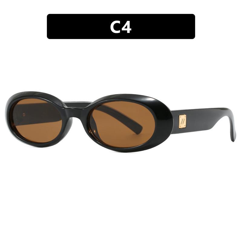 

Classic Oval Sunglasses Women Men New Thick Frame Party Sunglasses Hip Hop Cool Luxury Designer Brand Eyeglasses UV400 Eyewear