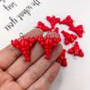 10pcs Kawaii Glossy Lobster Earrings Charms Floating Pendant Flatback for Keychain DIY Jewelry Making Findings