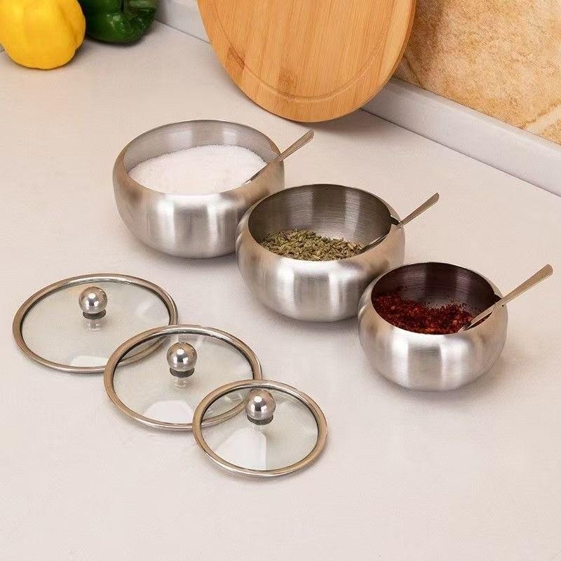 Modern Stainless Steel Hexagon Salt And Pepper Shaker Set For Kitchen Storage And Gift Use