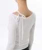 MUSINSA STANDARD WOMAN Women'S Tencel Slim Cut-Out String Long Sleeve T-Shirt [White]
