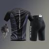 Mens Cycling Jersey Shorts Set Quick-Dry Ice Silk Bike Outfit With Phone Pocket Road Mountain Biking