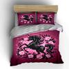 Sparkling Unicorn And Rose Design Kid'S And Adults' Bedroom Decor, Exquisite Three-Piece Bedding Set Gift