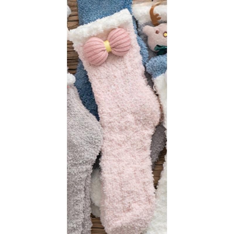 Female Autumn and Winter Thickened Sleep Lovely Month In The Tube Socks