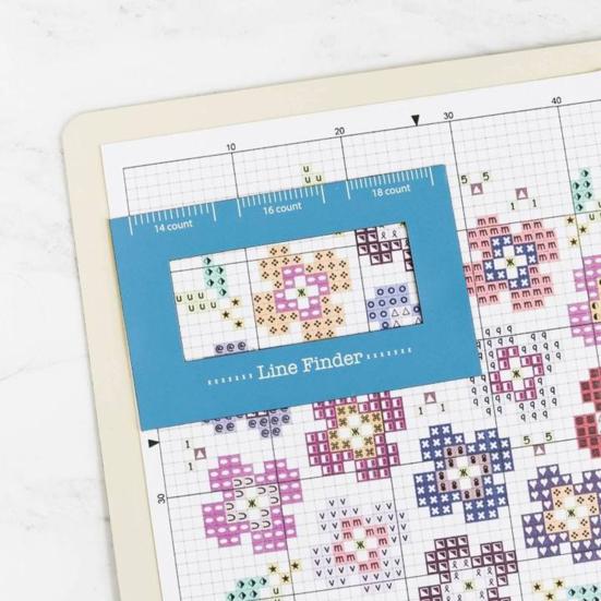 Cross Stitch Line Finder Magnetic Ruler Cross Stitch Chart Tool Sewing Embroidery Tool Cross Stitch Positioning Tool for Beginners Pros