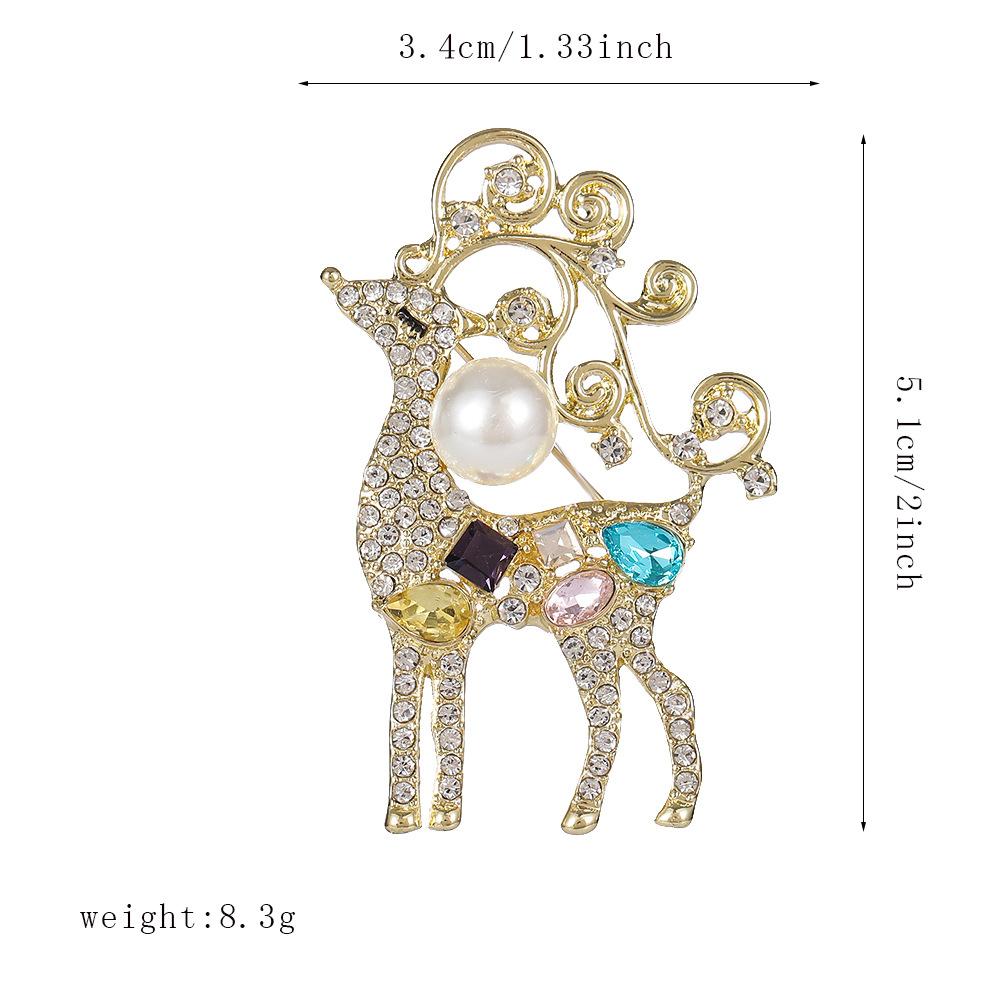 High End Reindeer Brooch, Christmas Limited Edition Deer Chest Flower, Women'S Temperament Clothing Accessories, Exquisite Holiday Accessories