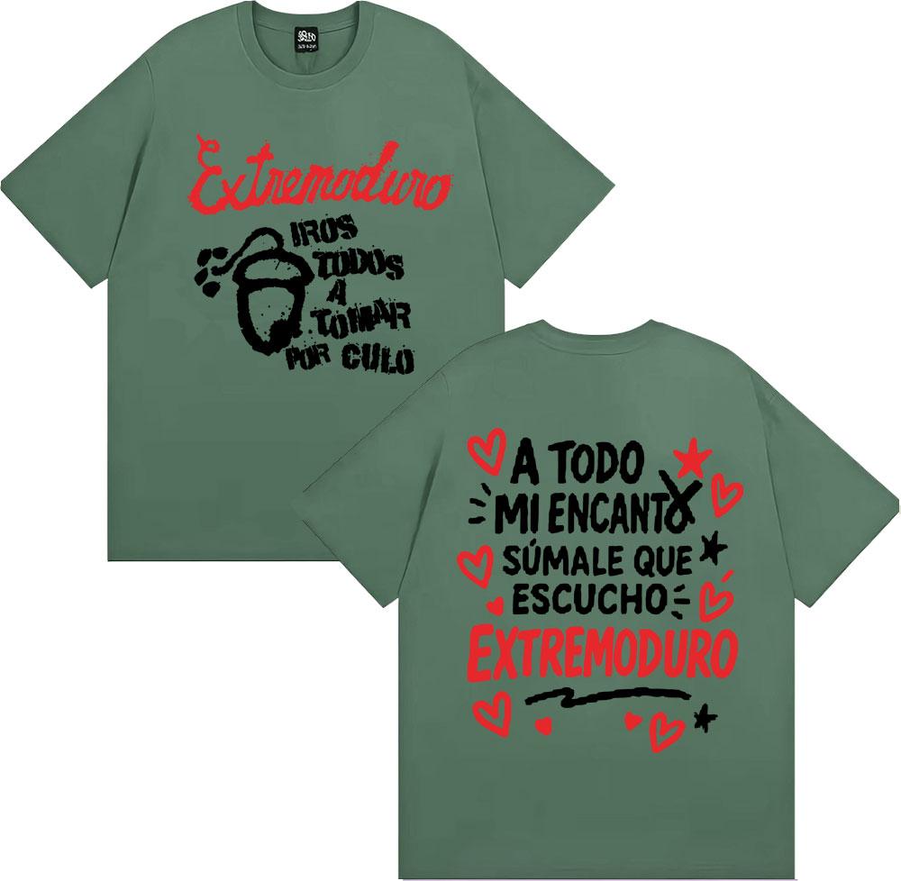 

Rock Band Extremoduro Album Double Sided Graphic Tshirts Men Women Fashion Vintage Short Sleeve 100 Cotton T Shirts Streetwear 3XL