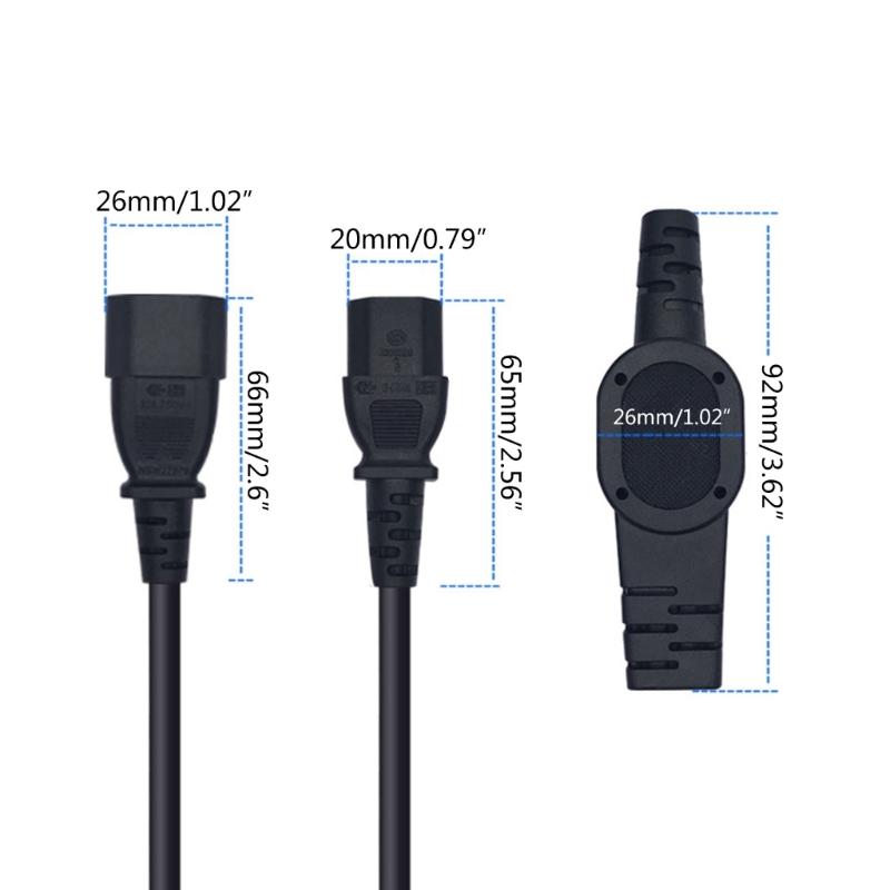 PDU Computer r C14 to 4xC13 Power Cable for Multiple Device Connection Connect 4Devices to One Outlet Wire