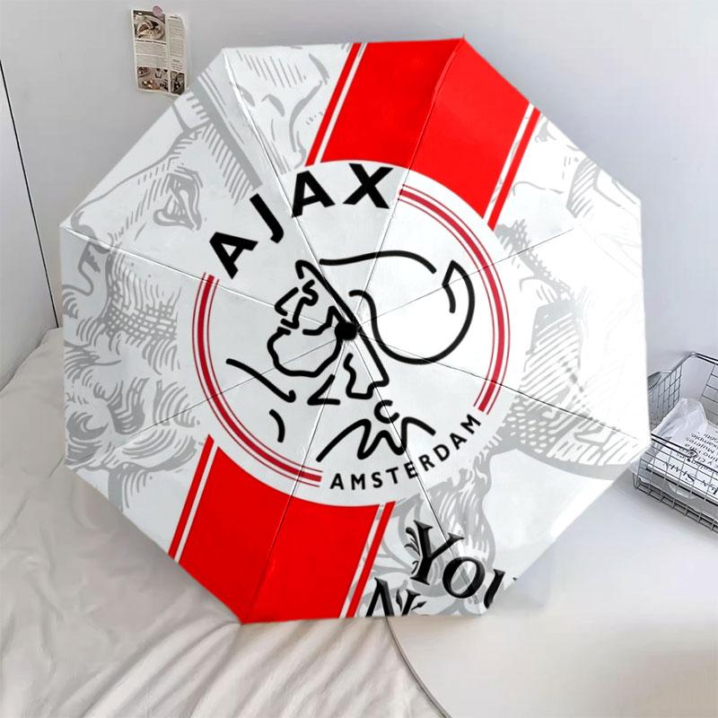 1 PC Automatic Folding Umbrella - AFC Ajax Custom Name Pattern, Portable & Foldable Design with 8 Ribs, Christmas Birthday Gifts