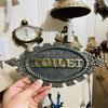 Semn Toaletă Metal Turnat Pictat Manual Decor Industrial Baie Aluminiu Semn Toaletă Stil Pub, Cafenea, Fermă