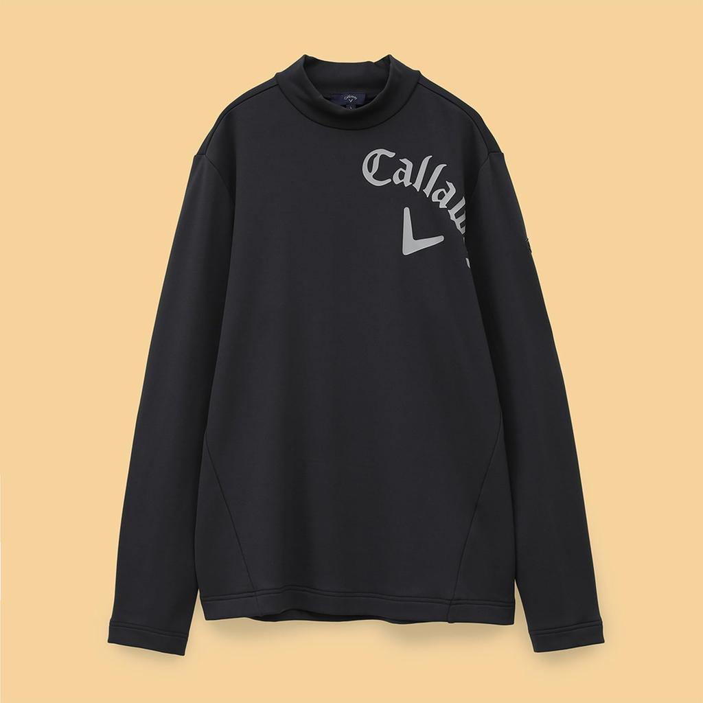 Long Sleeve Mock Neck Shirt Warmth and Abrasion Golf Innerwear C24233110 [Callaway] Men's (Karushi Resistance) / / 1010_Black