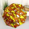 Rilakkuma,Bear Automatic Folding Umbrella Simple 8 Rib Design, Bright Cartoon Pattern, Durable Iron Frame, Suitable For Travel, Outdoor, Bea