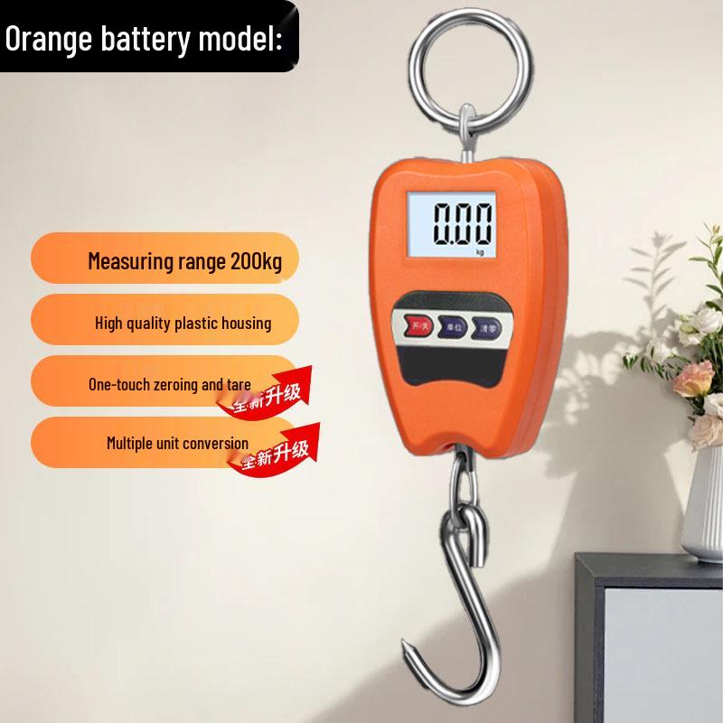 Portable Electronic Hanging Scale 200kg: Handheld Hook and Hoist Scale for Express Use