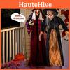 Lebensgroße animierte Hexe Halloween-Dekoration mit LED-Augen und gruseligen Geräuschen
