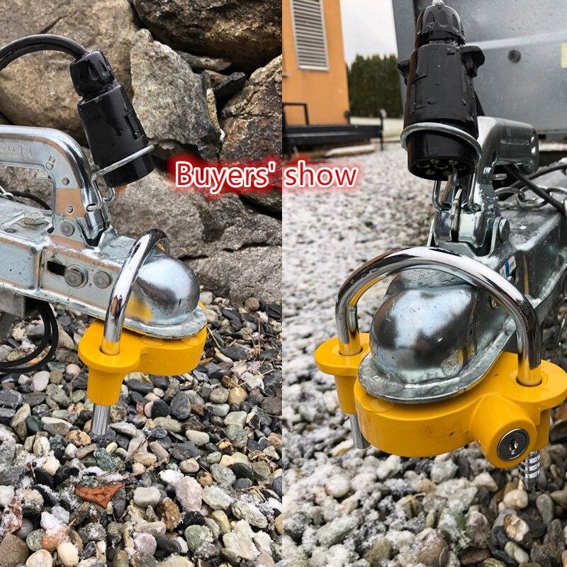 Universal Caravan Accessories Trailer Ball Coupler Trailer Lock Heavy-Duty Hook Anti-Theft Lock Heavy-Duty Hook Lock
