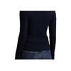 Polo Ralph Lauren Einfarbiger Strickpullover mit Rundhalsausschnitt, schmale Passform, Damenpullover, Marineblau WMPOSWEN6820157-410