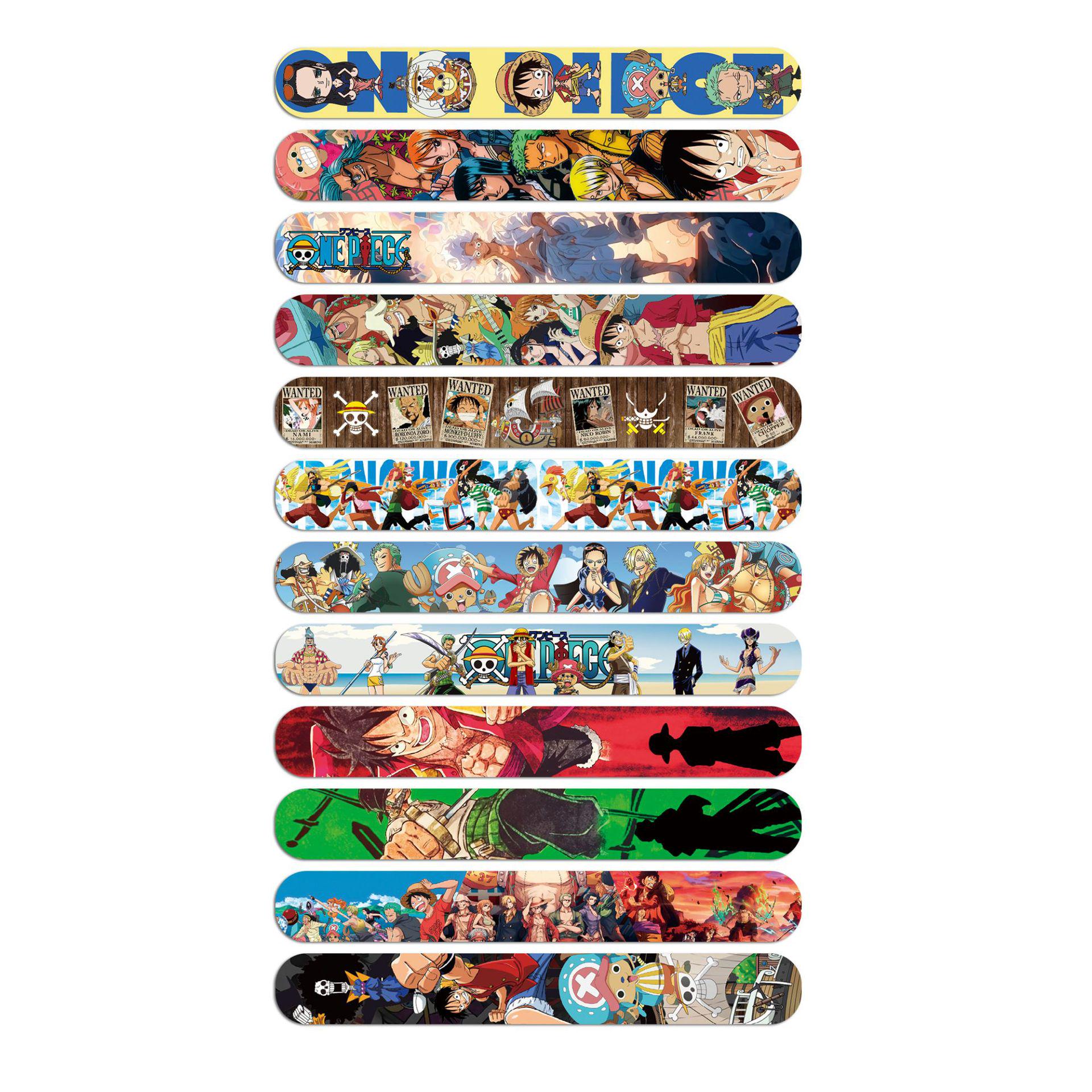 One Piece Kids Slap Bracelet - Cartoon Anime Luffy, Zoro, Ace Party Gift
