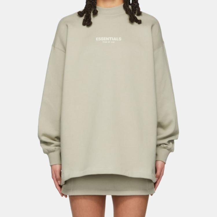 Fear of God Essentials FW22 Entspannter Rundhalsausschnitt Rauch Herren FOG-FW22-669