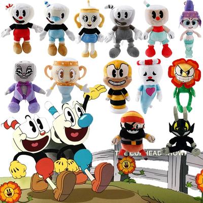 Game Cuphead Plush Doll Toys Mugman Stuffed Dolls Adventure The Chalice King Dice Cagney Carnantion Plushie Pillow Birthday Gift