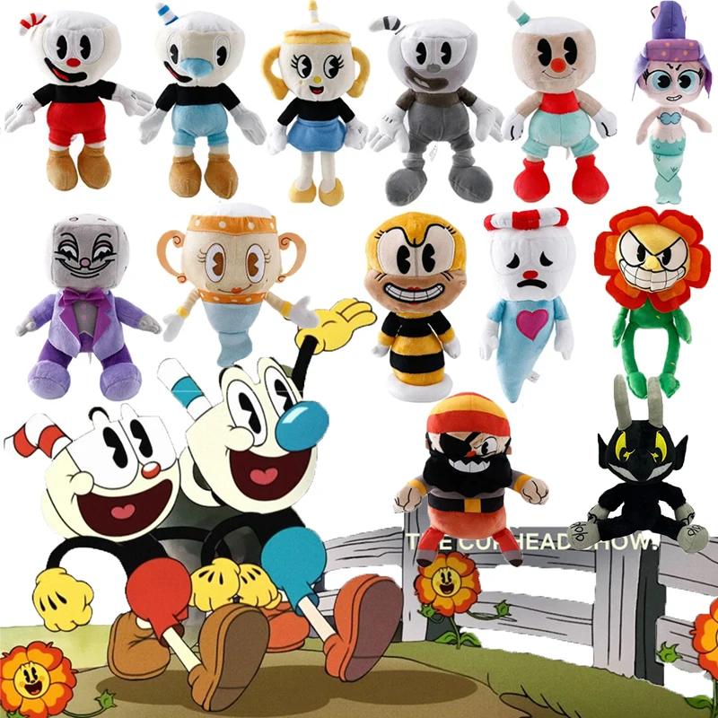 Game Cuphead Plush Doll Toys Mugman Stuffed Dolls Adventure The Chalice King Dice Cagney Carnantion Plushie Pillow Birthday Gift
