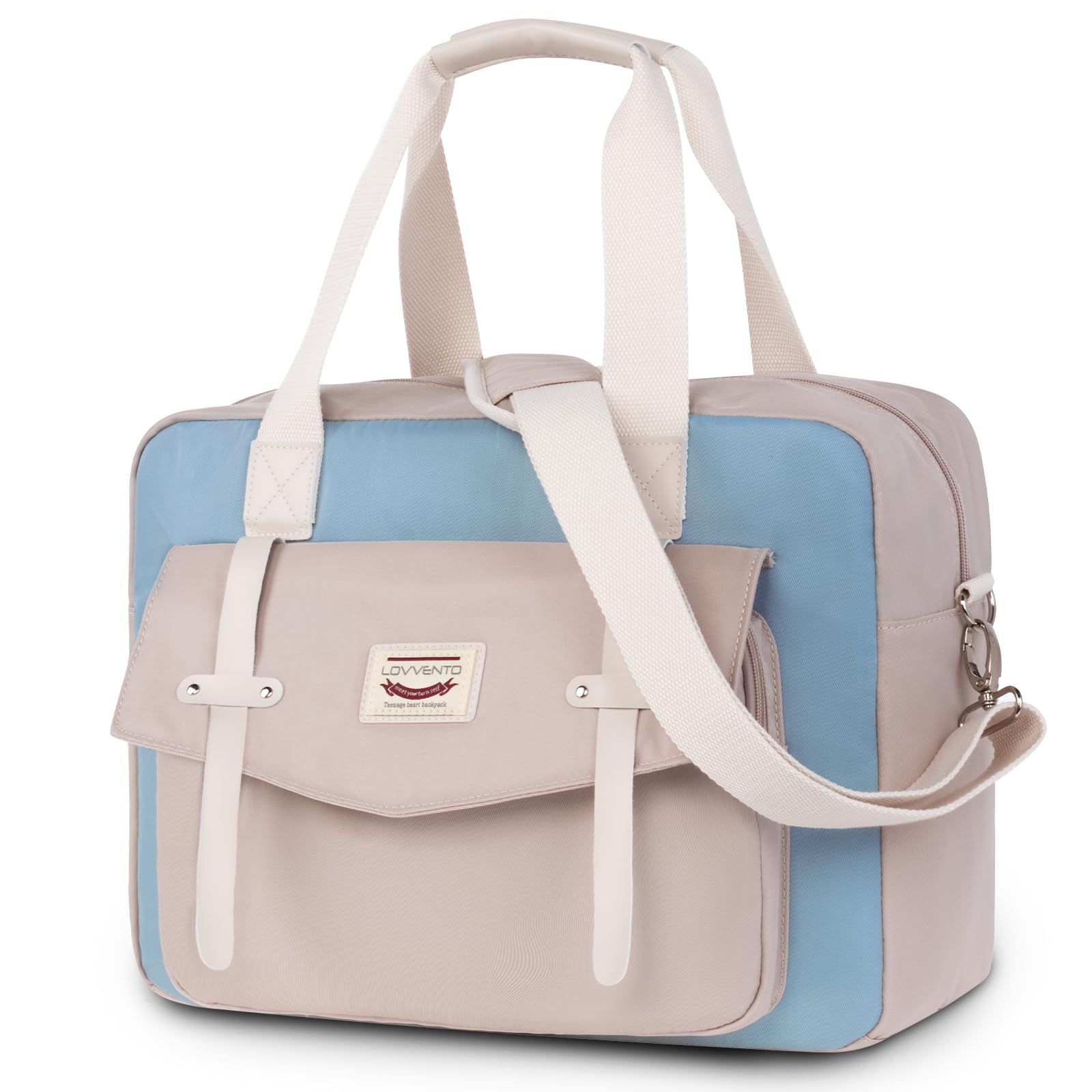 

lovvento School Bag for High School Large Capacity Boston Perfect for School or 11 18L Capacity Students, Bag, Water-Repellent, Cute, 4-Way Handbag,