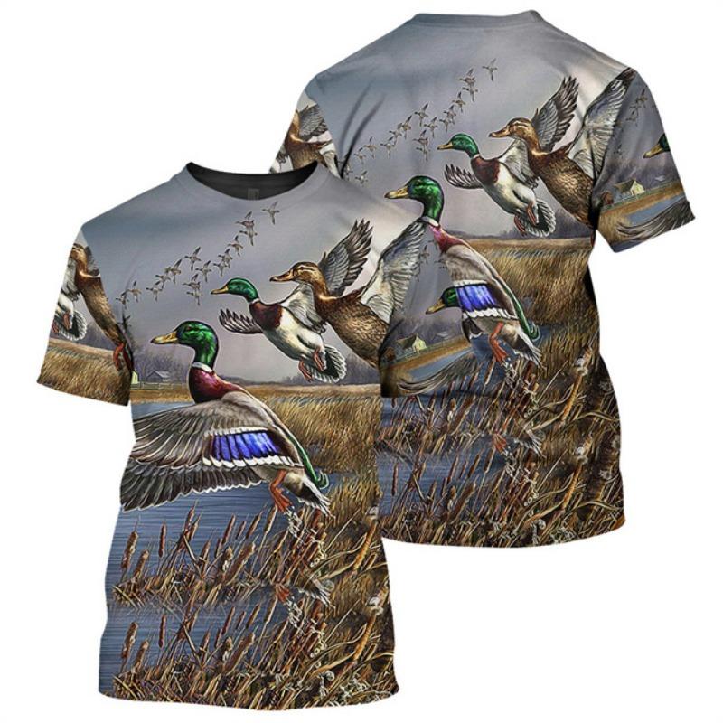 Bees Flamingos Penguins T-shirt Men Women Cool Animal 3d Animal Parrot Owl Print Tees Short Sleeves Summer Street Tops T Shirts