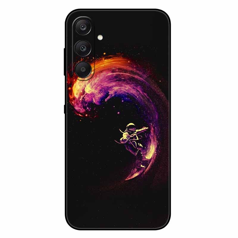 For Samsung A17 5G Case Black Silicone Soft Fashion Animal Back Cover For Samsung Galaxy A17 5G TPU Coque Cute Protective Bumper