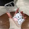 Transparent TPU Phone Case with Elephant Pattern Suitable for iPhone 17 16 15 14 13 12 11 Pro/Max/Plus Anti Drop and Shockproof