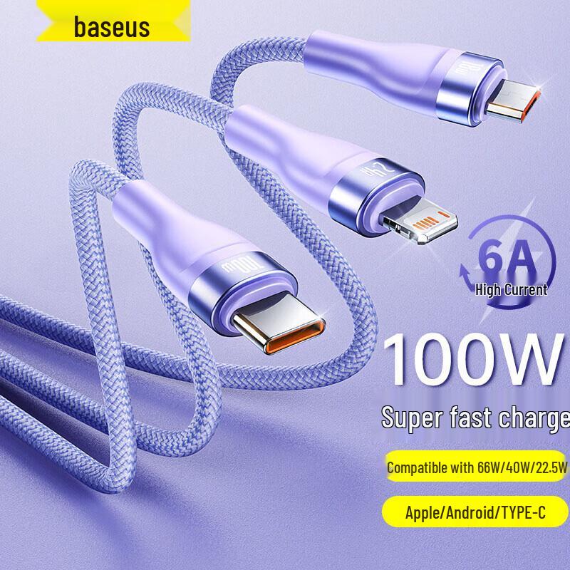 Baseus 3-in-1 100W Fast Charging Cable