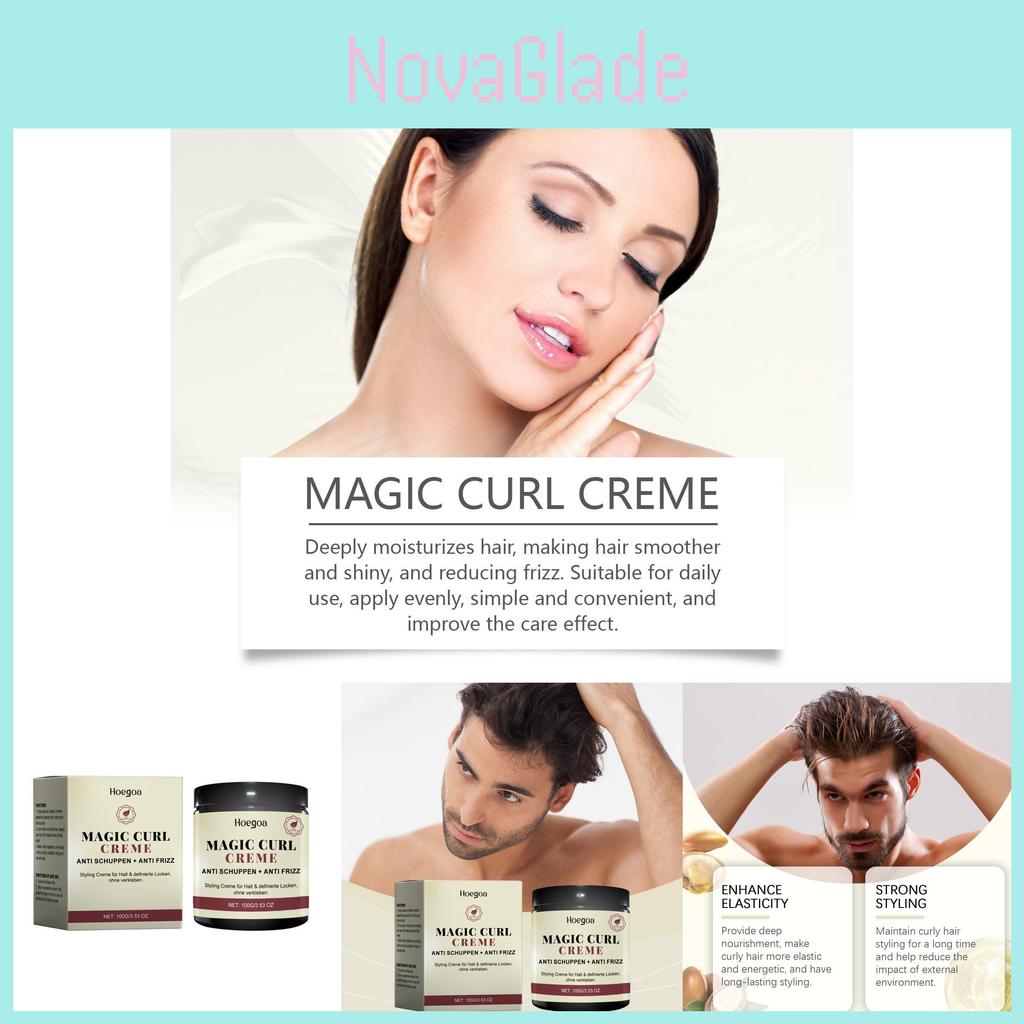 Hoegoa Curl Care Styling Cream Nourishing Formula For Naturally Soft Curls Restoring Moisture