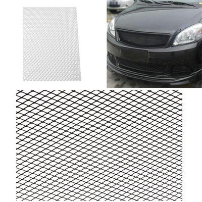 Univerzálne 100 x 33 cm hliníkové auto Vozidlo Čierna karoséria Kosoštvorcová mriežka Čierna / Strieborná sieťovina Sieťová grilovacia časť Náradie na autopríslušenstvo