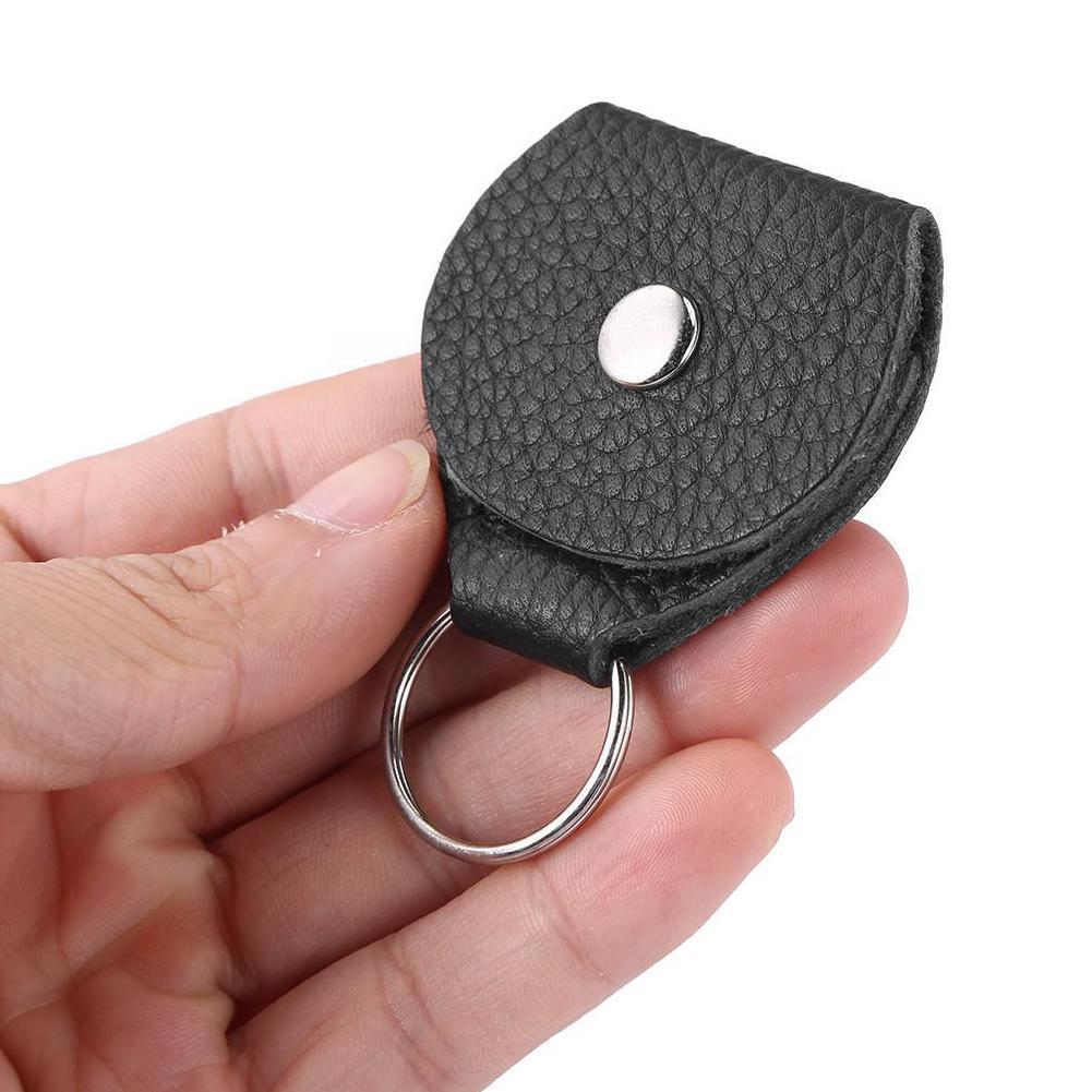 1 Pezzo Portaplettri per Chitarra di Alta Qualità Borsa in Vera Pelle Accessori per Chitarra Forma Portachiavi Custodie per Plettri Guitarra X2S6