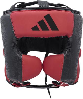 Adidas Combat Sports Combat 50 Training Headguard for Boxing and Martial Vivid Size L Arts, ADIC50HG, Red/Black,
