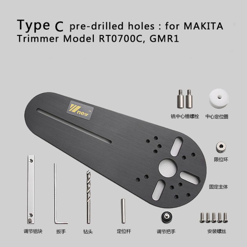 1set Circle Cutting Jig for Small Wood Routers Electric Hand Trimmers Woodworking Milling Groove