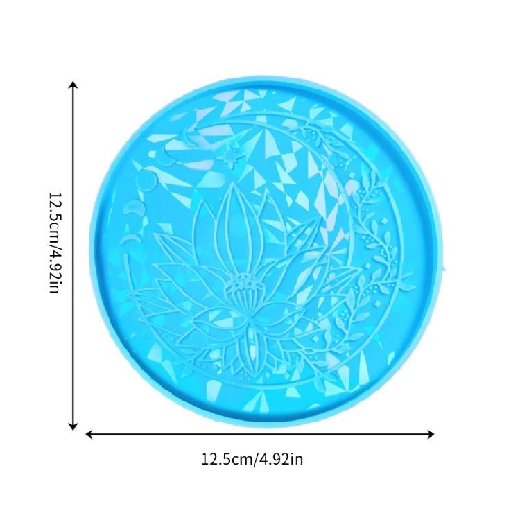Lotusflower Shape Coaster Moulds Resin Casting Mold Silicone Molds for Coaster