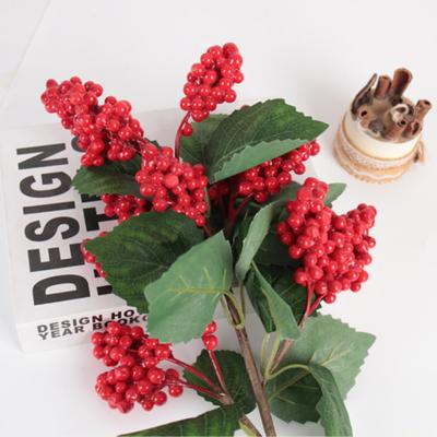 3 Piezas 56cm Picks de Bayas Artificiales Tallos de Bayas Falsas Spray Colgante Picks Florales Escarchados de Otoño para Corona Decoración de Acción de Gracias