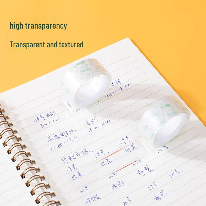 Transparent High-Viscosity Adhesive Tape, 12mm Narrow Roll for Students and Children