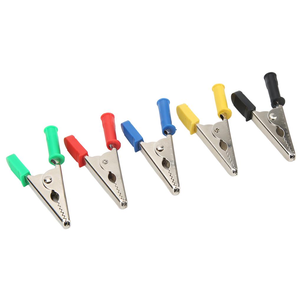 5Pcs Testing Crocodiles Clip Brass PVC Car Battery Clamps for Electrical Projects 20mm 30A 3000V