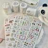 Die-Cut Stickers Cute Doodle Sticker Tapes Kawaii Decorative Sticker Roll Dialog Stamp Deco Scrapbook Journal Decor Supplies