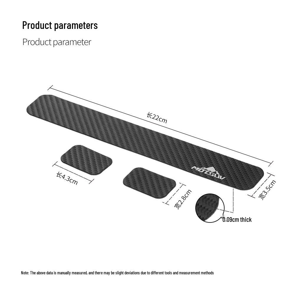 Waterproof Carbon Fiber Pattern Bike Frame & Chain Guard Sticker