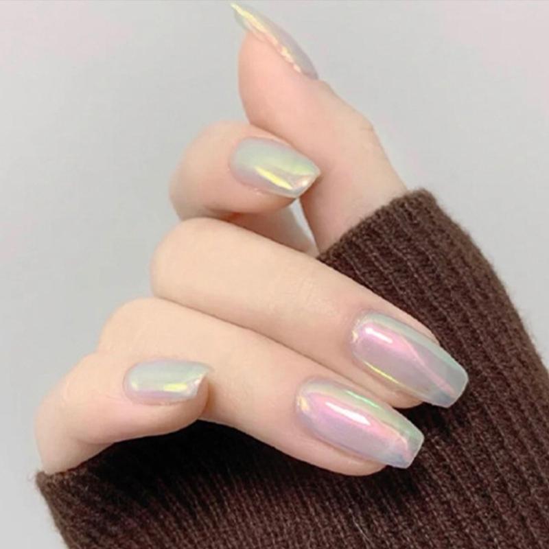Mermaid Chrome Nail Powder Ice Transparent for Aurora Powder Mirror Manicure Pig