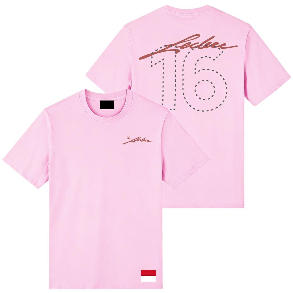 חולצת טי SIGNATURE TEE Charles No.16 Leclerc חולצת טריקו צווארון עגול חולצות טי קיץ שרוול קצר עיצוב אופנתי הדפסה גרפית מרצ' בגדים