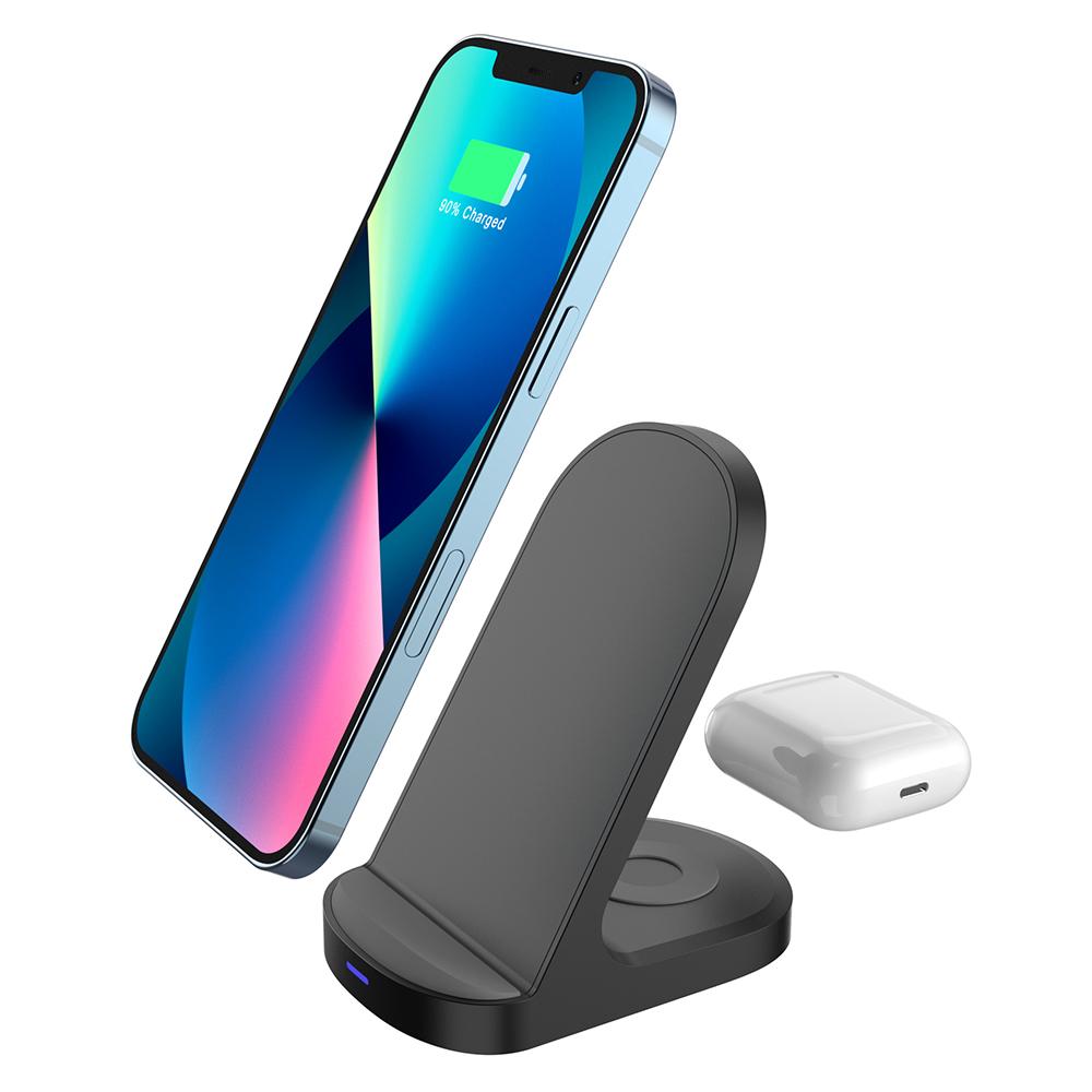 HT-511 15W Wireless Charger Stand for iPhone Charging Pad for AirPods
